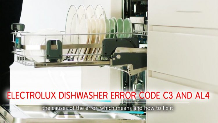 Electrolux dishwasher error code C3 and AL4
